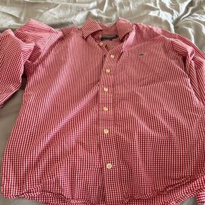 Vineyard Vines Red Checkered Dress Shirt
